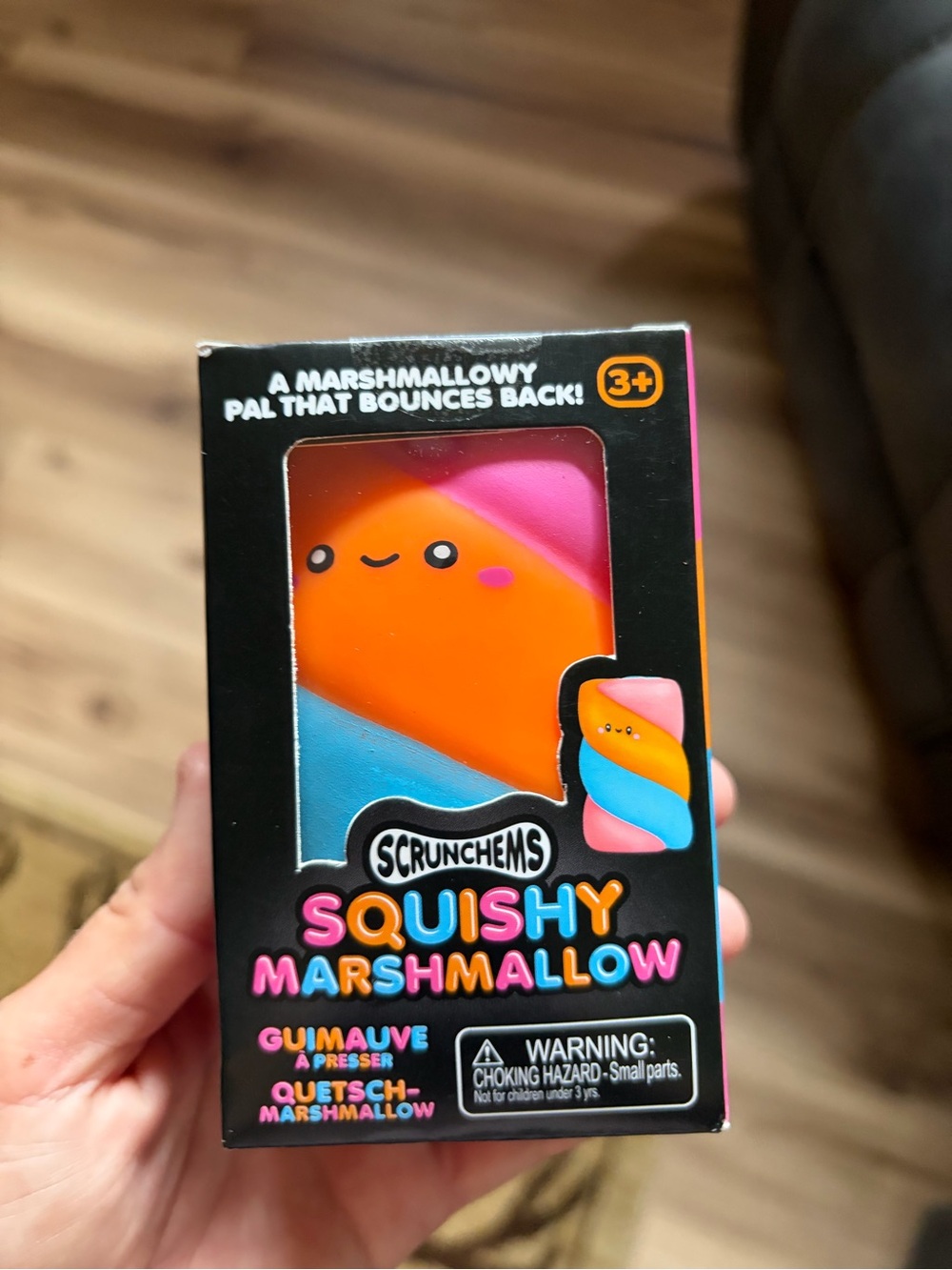 Squishy Marshmallow Toy - Orange, Pink & Blue